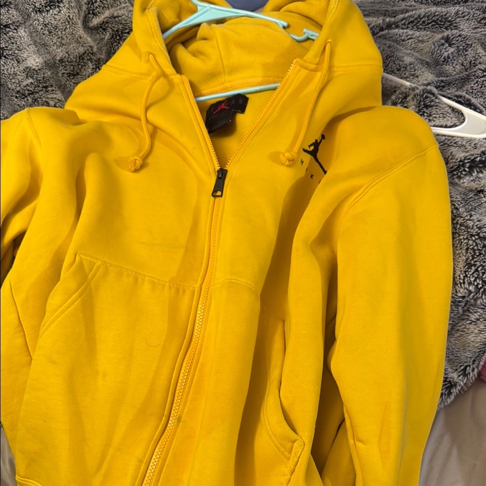 Jordan Yellow Zip Up Men's Sweater